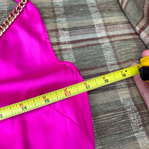 Generation Love Fuchsia Dress with Gold Chain Accent - Picture 4 of 7